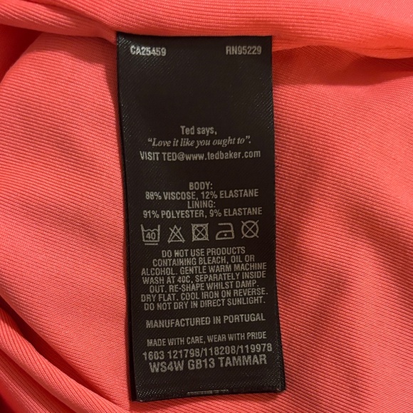 Ted Baker Pink Floral Knot Dress - Picture 5 of 8